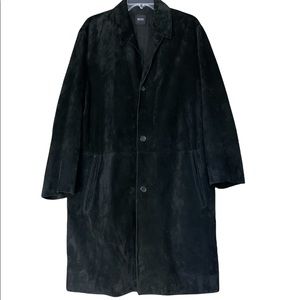 Vintage‎ Hugo Boss Suede 3-Button Overcoat